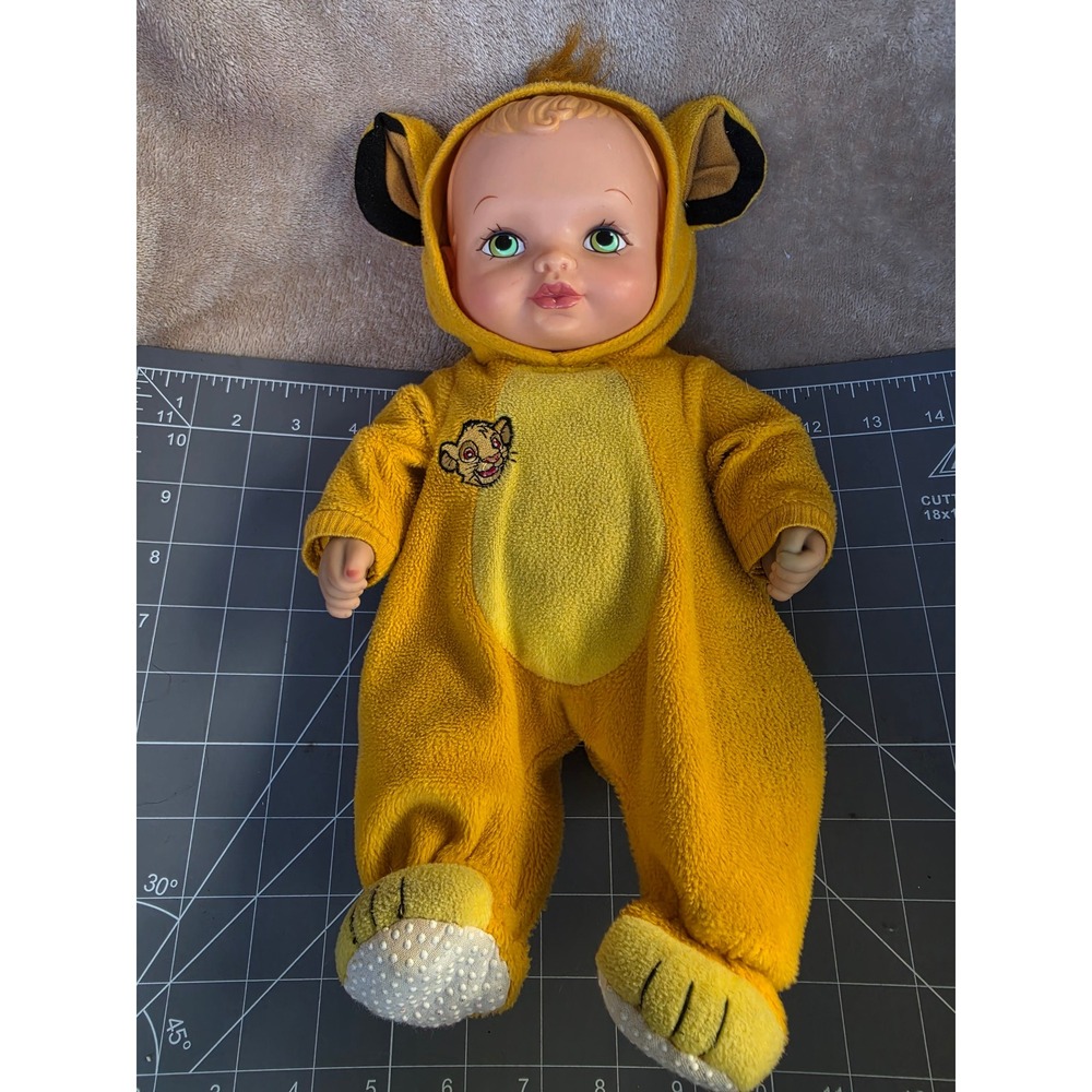 Vintage Disney Lion King Simba WateR Babies Baby Doll Plush Yellow Suit 12 Inch